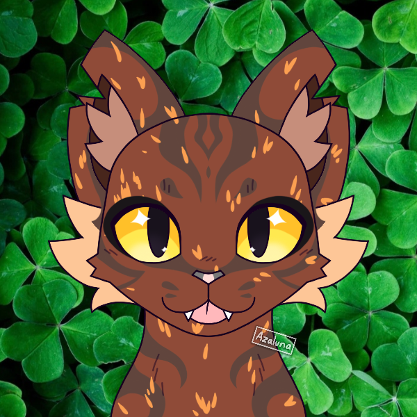 Picrew of a brown catfolk with yellow eyes, they have black markings