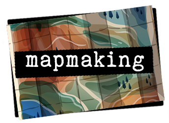 a titleimage with a background of a map, the text says mapmaking