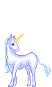 tiny unicorn with a sparkling horn